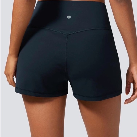 CRZ YOGA Butterlift Linerless Shorts 3" - High Waisted-True Navy-Size Large - Picture 2 of 7